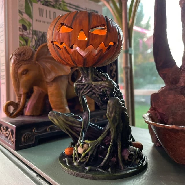 💖🎃Halloween Scary Swamp Monster Pumpkin Head Ornament 🎃