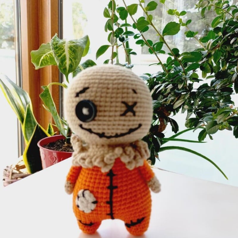 Handmade Crochet Halloween Cute Doll Decoration