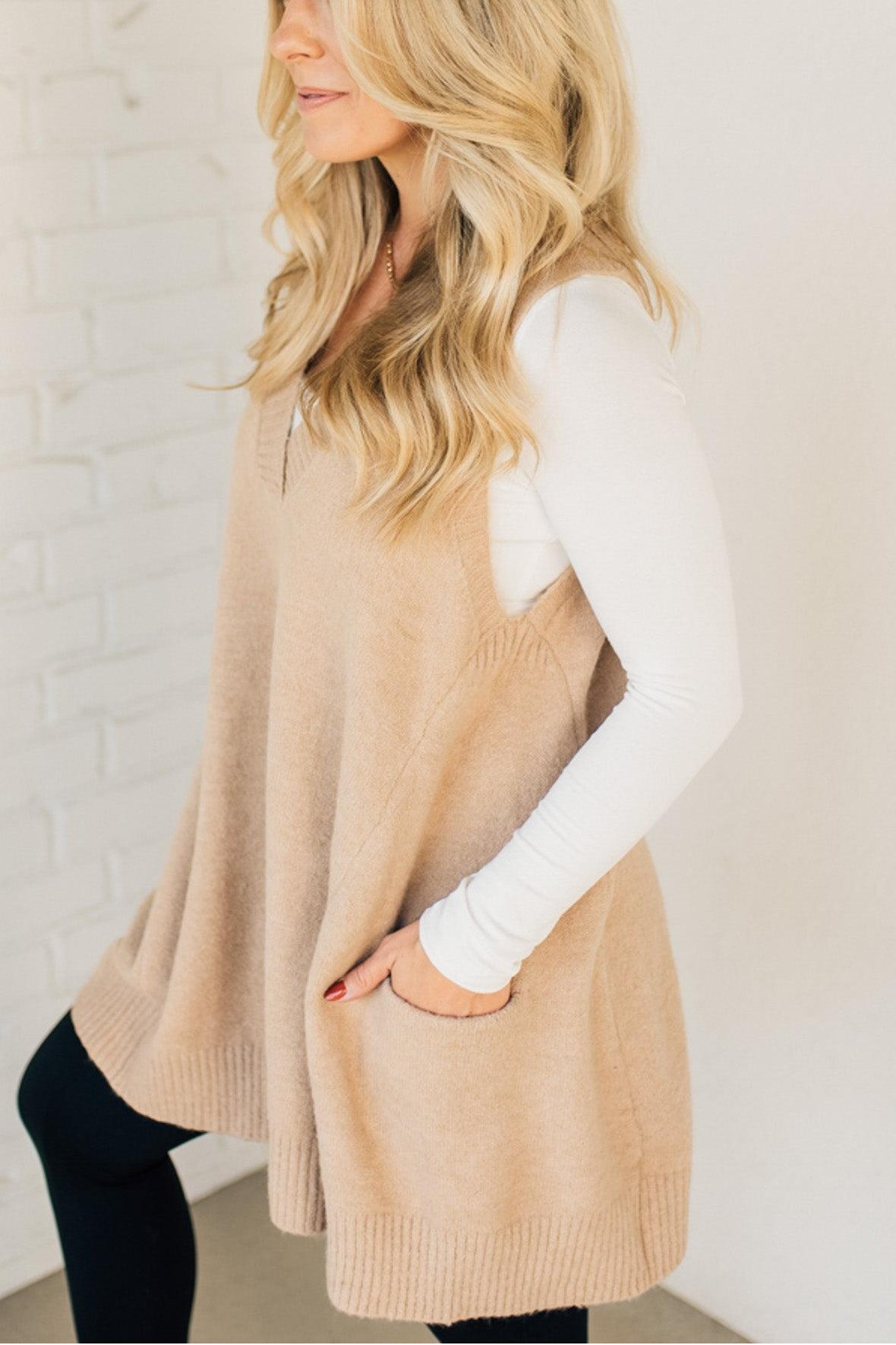 Cozy Pocket Sweater Vest