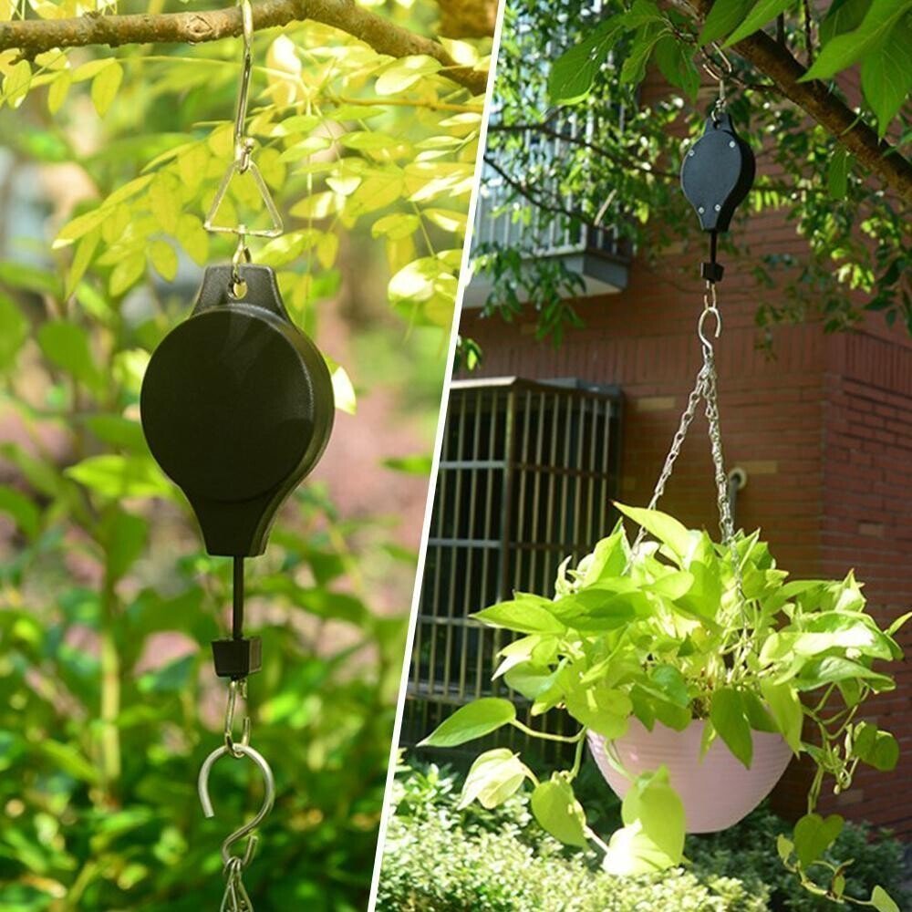 Plant Pulley Set For Garden Baskets Pots, Birds Feeder