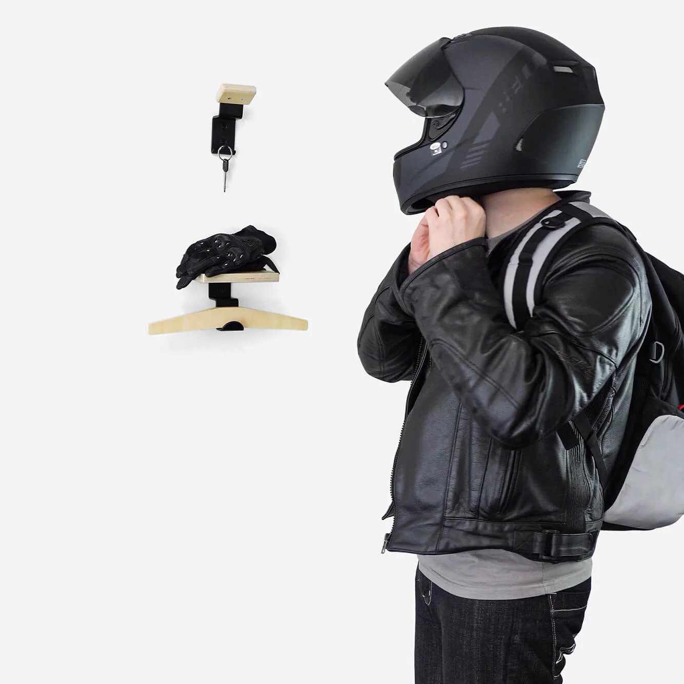 MOTORCYCLE GEAR & HELMET RACK