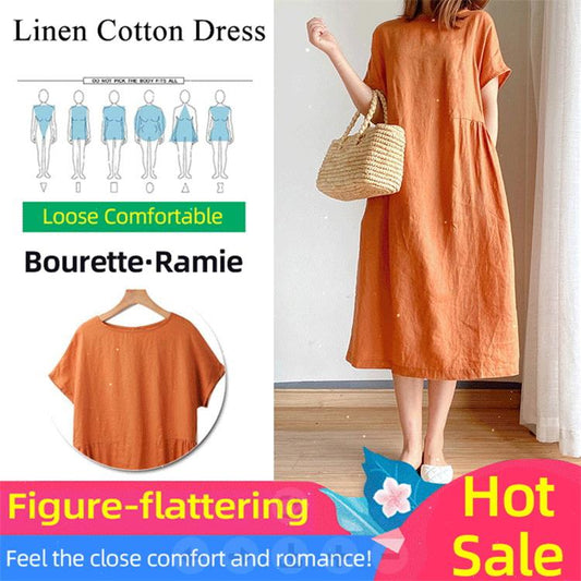 🔥HOT SALE🔥 Japanese Style Linen Cotton Dress