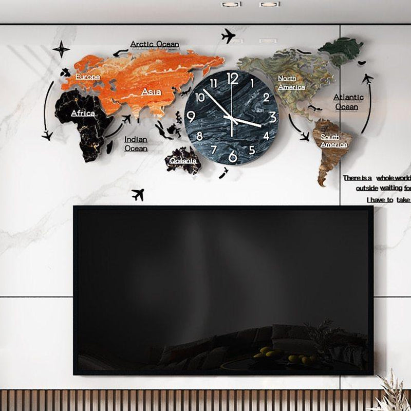 Art Map Wall Clock