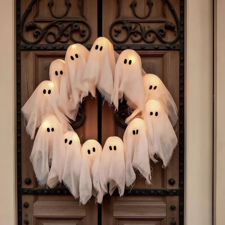 🎃2025 Halloween Hot Sale 49% OFF💥Ghosts Wreath🎁BUY MORE SAVE MORE