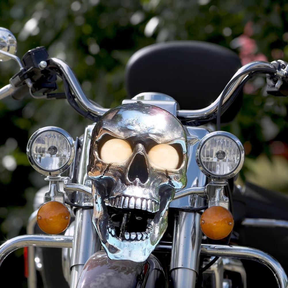 (Upgraded Version) Motorcycle Skull Headlamp Universal Headlamp LED Motorcycle