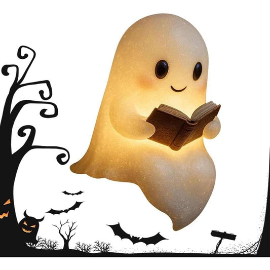 🏆50K+ SOLD! Almost Gone - 👻Cute Ghost Reading Book Lamp✨