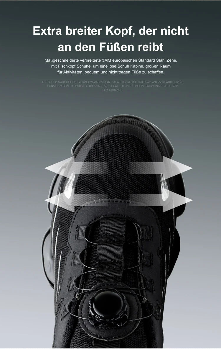 Rotating Button Safety Work Shoes