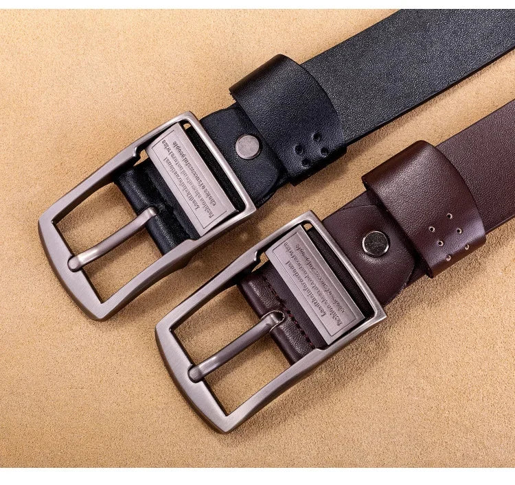 [Practical gift for him] Men's business leather belt