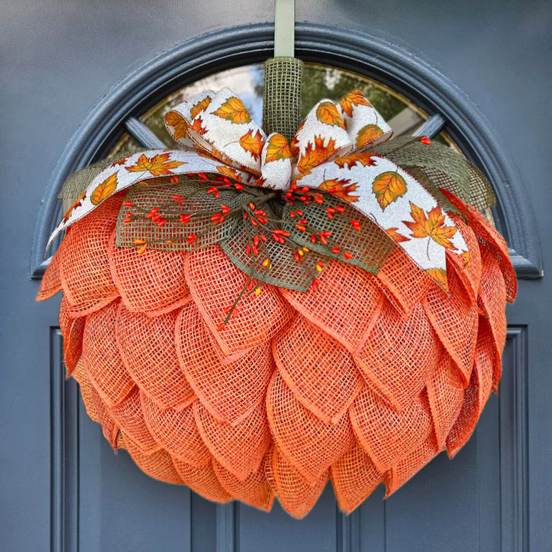 🔥Last Day 60% OFF 🍁 Farmhouse Pumpkin Wreath For Front Door