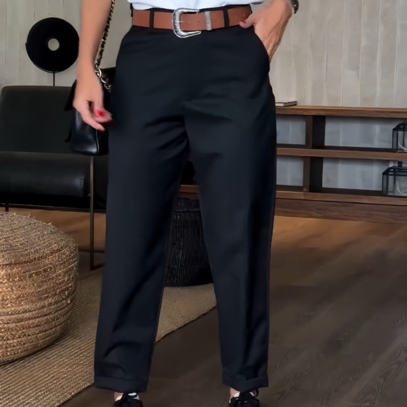🔥Women's High Waist Casual Straight Blazer Pants🍃