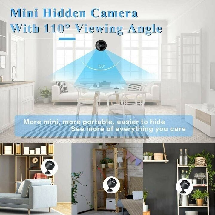 Upgraded Ai Noise Reduction Mini Wireless Camera Wide Angle Machine