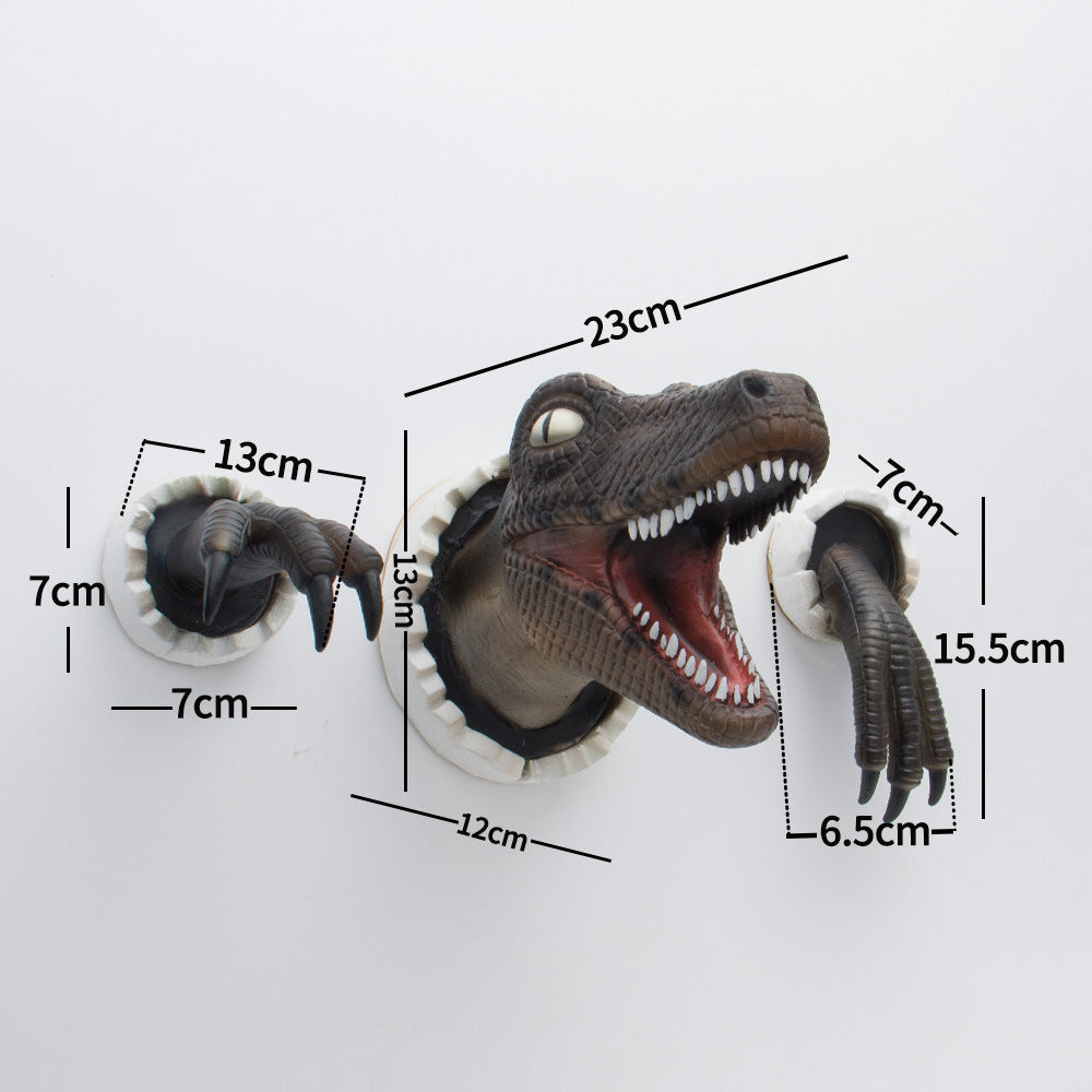 Wall Bursting Velociraptor Decorations