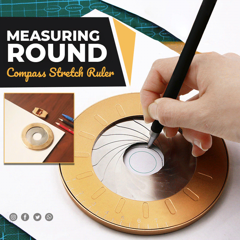 Measuring Round Compass Stretch Ruler