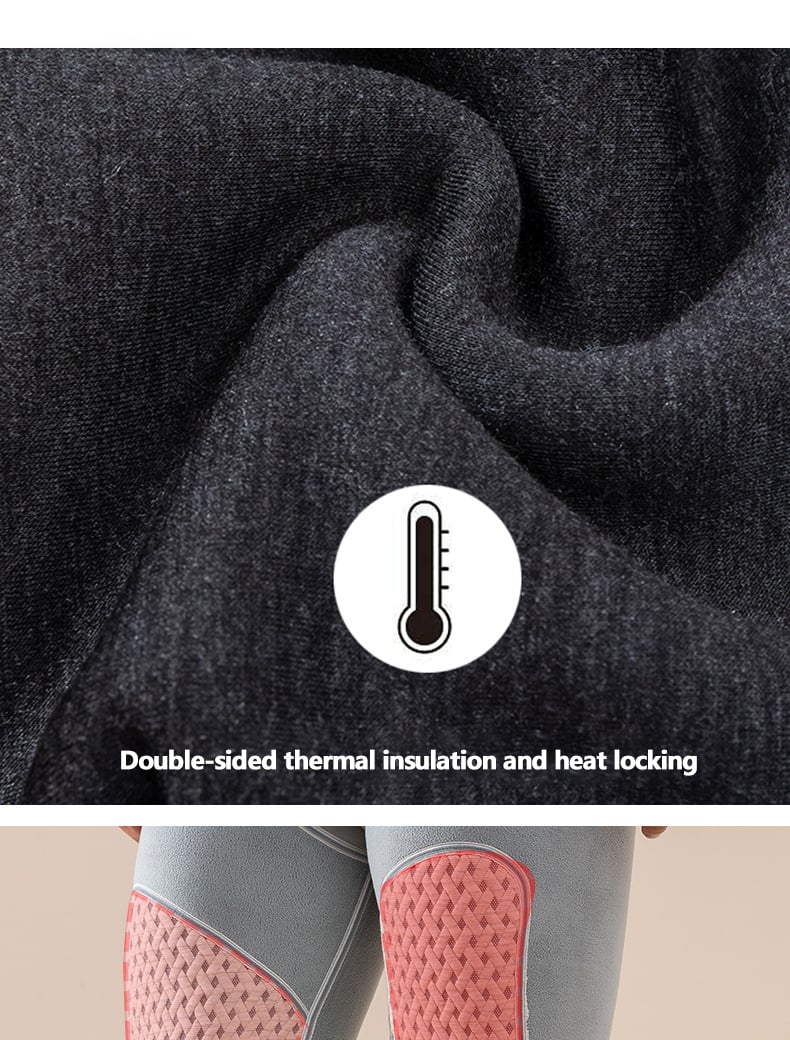 🔥Winter Lamb Wool Plus Velvet Thickened Graphene Heating Knee Pads Warm Pants