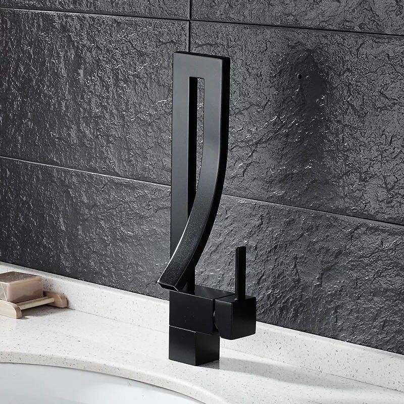 Modern Bathroom Sink Taps Bath Basin Mixer Tap Solid Brass Monobloc Faucet
