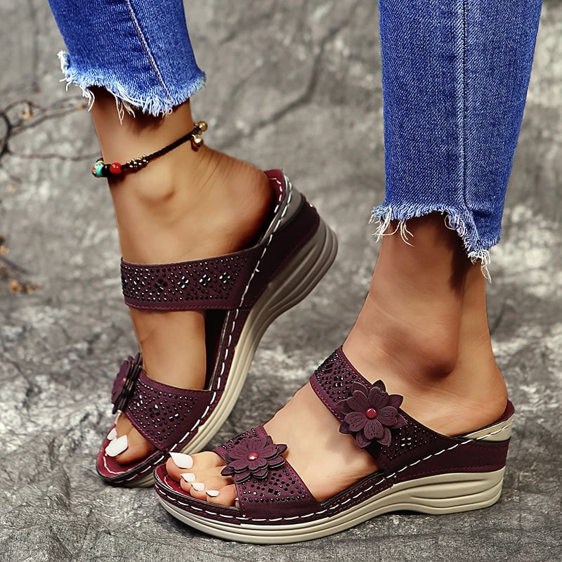 🔥Buy 2 Save 20%🔥Women's Soft Floral Wedge Sandal