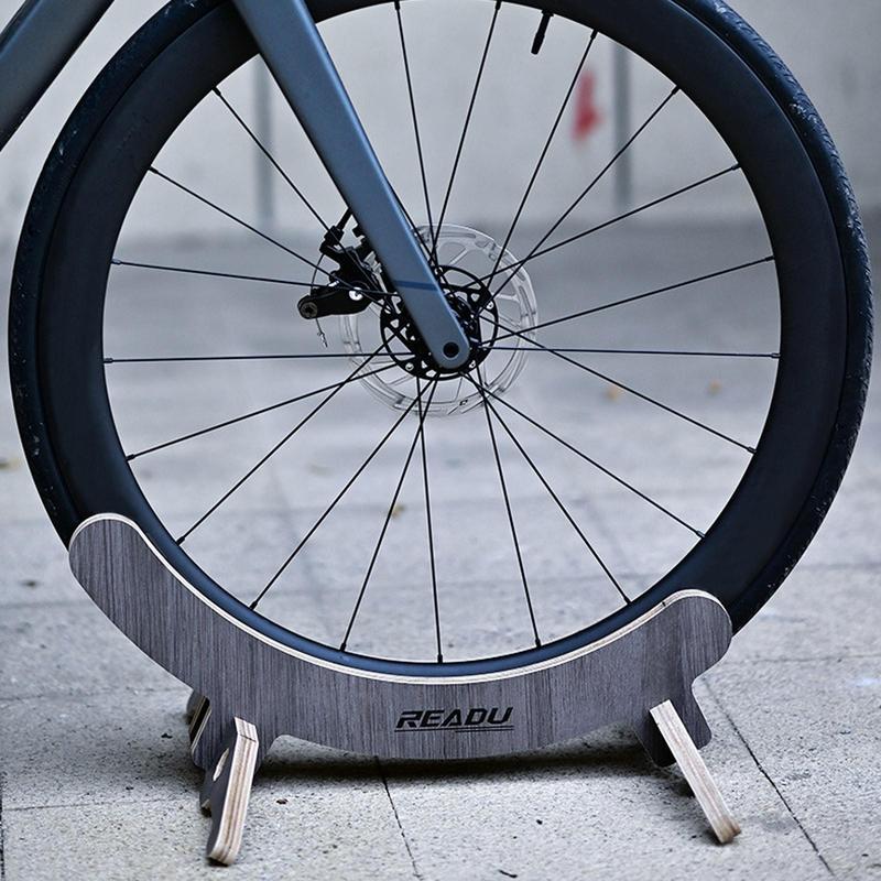 Wooden Bicycle Floor Parking Storage Rack with Freestanding Bike Stand