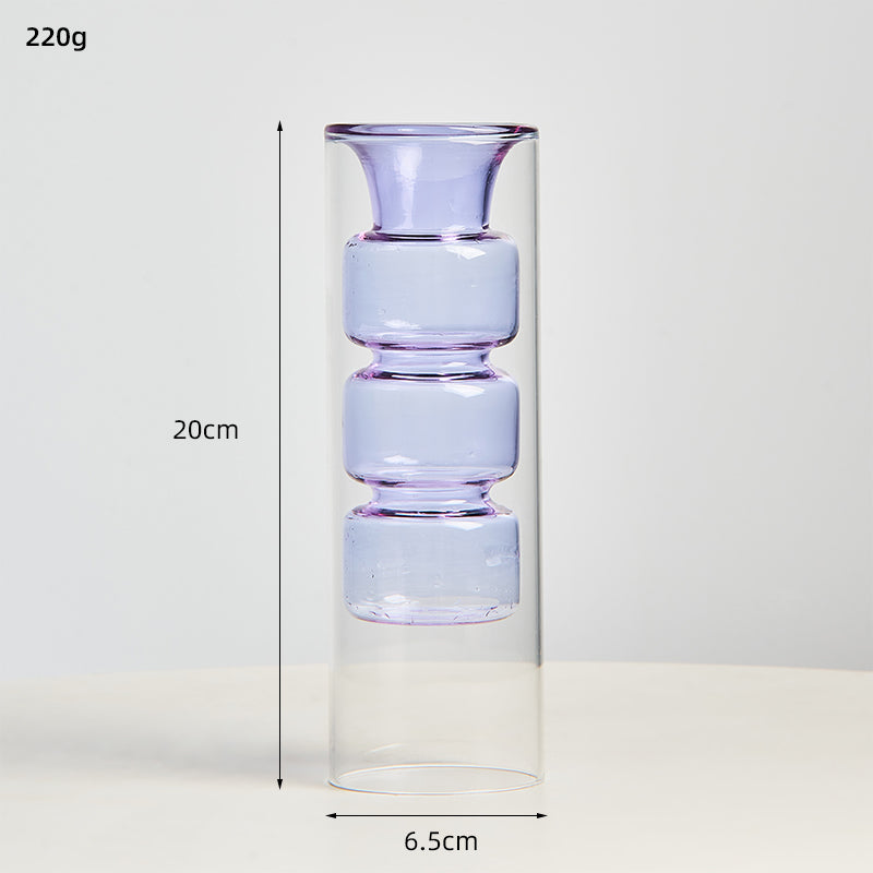 transparent glass vase