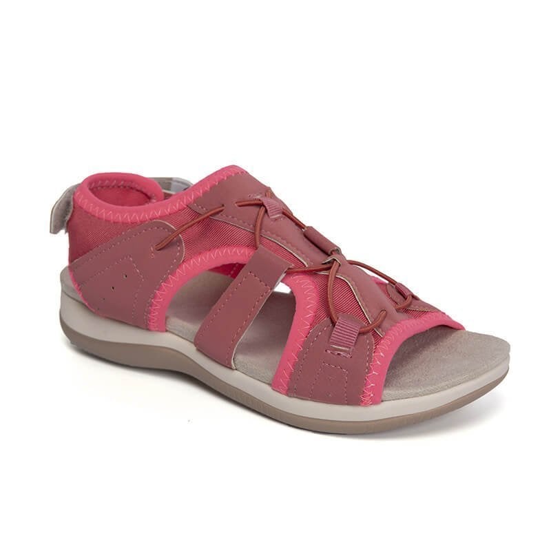 Beach sandals female low gang round head