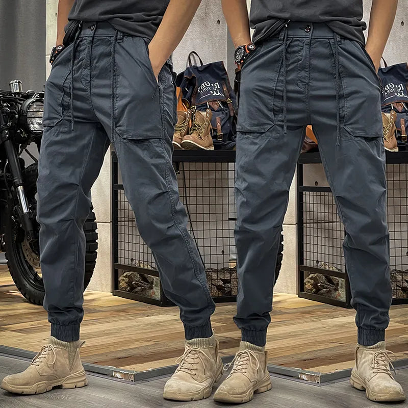 2023 SPRING MEN'S DISTRESSED SLIM FIT BIKER PANTS