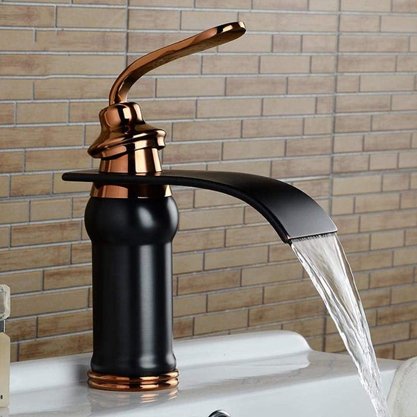 Oil Rubbed Bronze Waterfall Bathroom Faucet