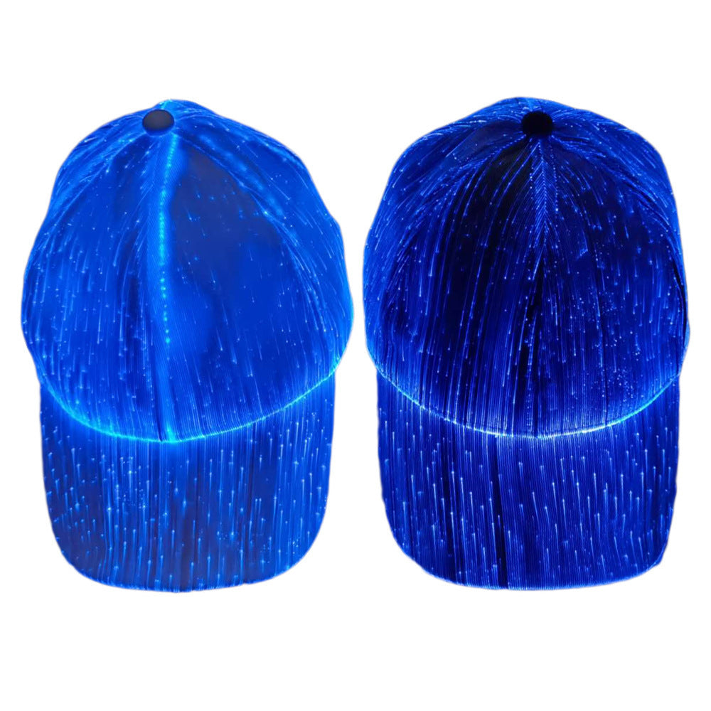 led fiber optic luminous hat bar disco luminous baseball cap hip hop couple flash hat