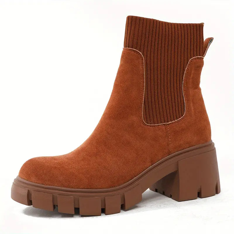 New autumn and winter suede boots