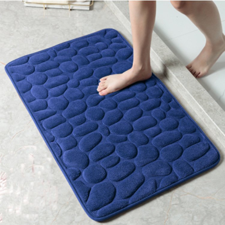 Cobblestone Embossed Bathroom Bath Mat