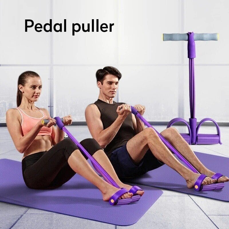49% OFF🔥32 Fitness Resistance Bands-4 Tube Pedal Ankle Puller