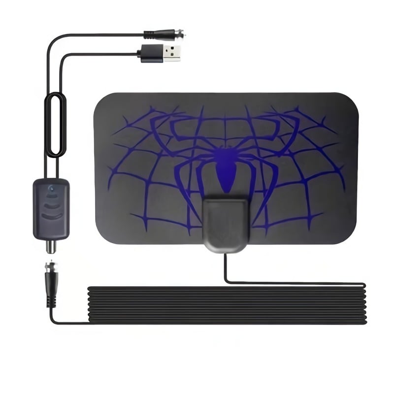 Spider pattern new HDTV cable antenna 4K (5G chip, 🌎 can be used worldwide)