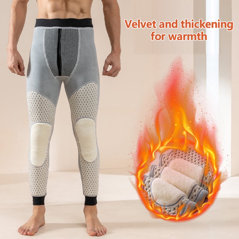 🔥Winter Lamb Wool Plus Velvet Thickened Graphene Heating Knee Pads Warm Pants
