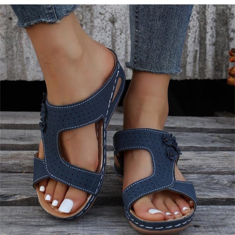 🔥Summer Sale 50% OFF🌈 Premium Slip-On Orthopedic Diabetic Wedge Sandals For Women