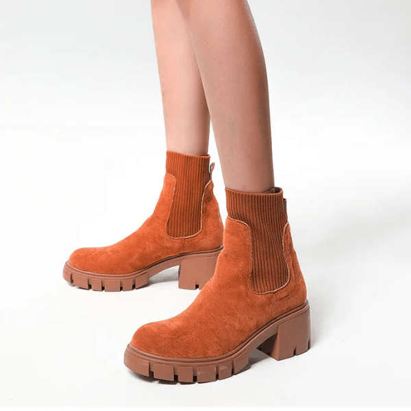New autumn and winter suede boots