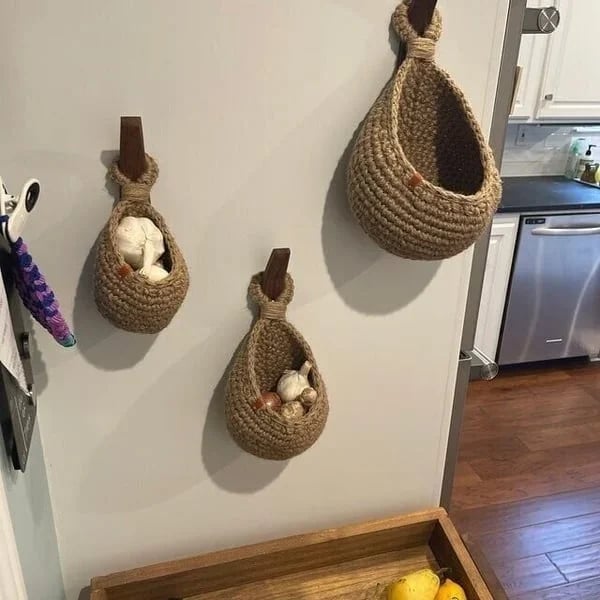 Last Day 50% Discount🔥Hanging Wall Vegetable Fruit Baskets