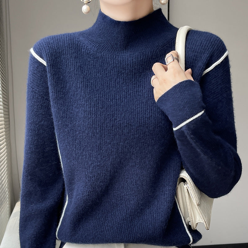 Elegant simple turtleneck sweater – wowodi.com