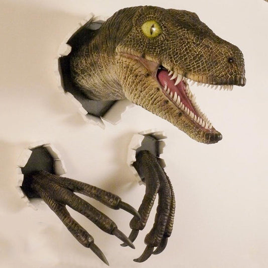 Wall Bursting Velociraptor Decorations