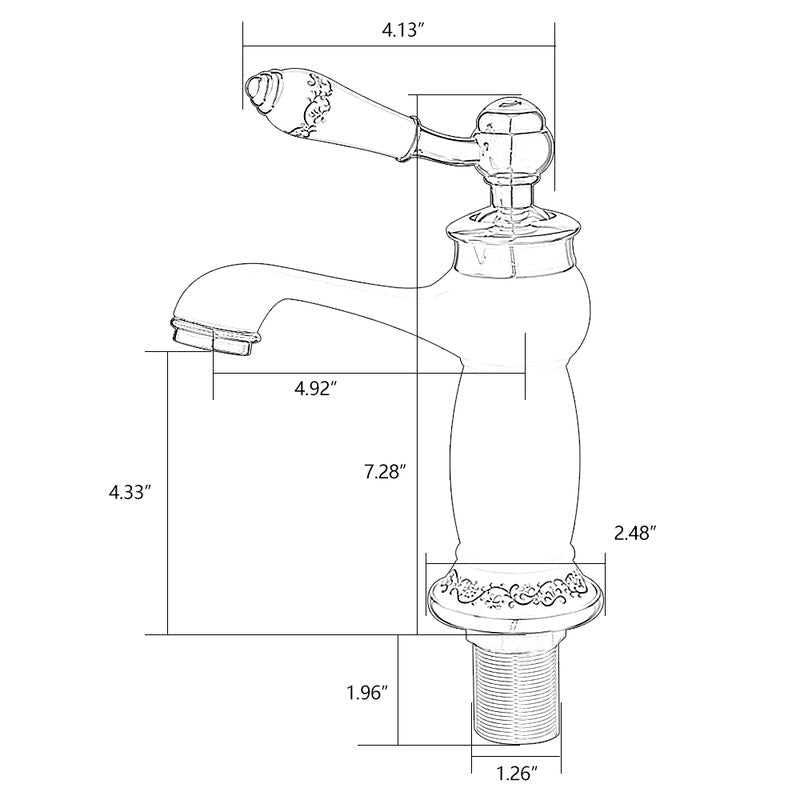 Copper Bathroom Hot and Cold Water Faucet