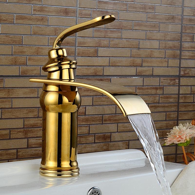 Oil Rubbed Bronze Waterfall Bathroom Faucet