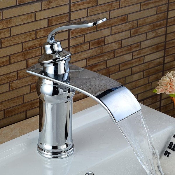 Oil Rubbed Bronze Waterfall Bathroom Faucet