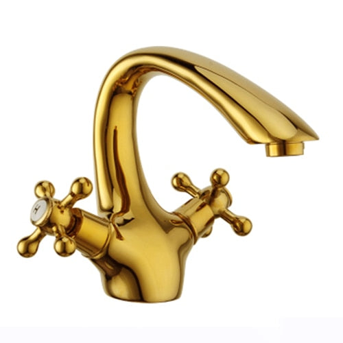 Luxury crystal brass gold bathroom basin sink faucet