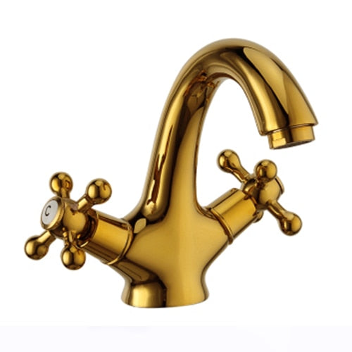 Luxury crystal brass gold bathroom basin sink faucet